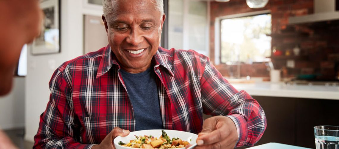 Dental Implant Patient Happily Eating